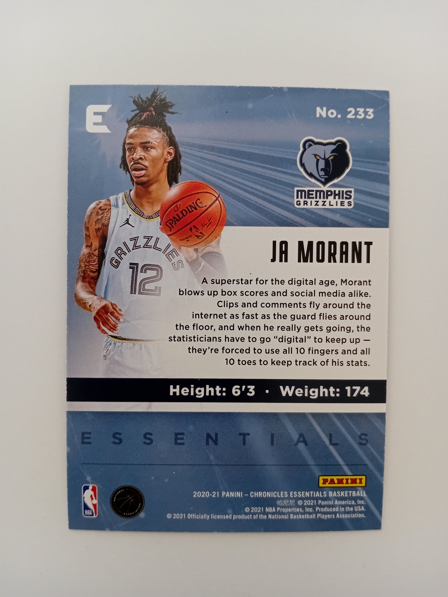 Ja Morant Pink Parallel card (holo)
