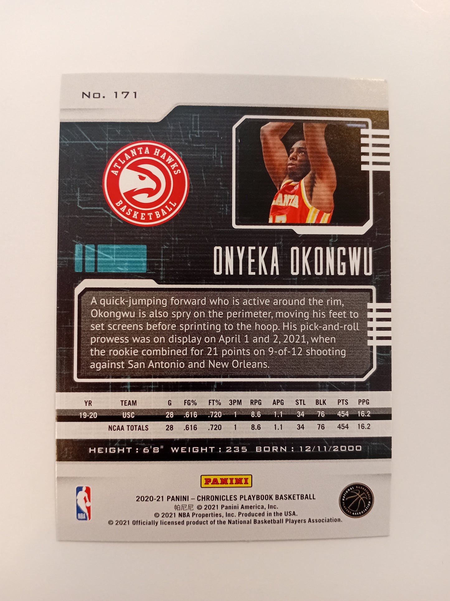Onyeka Okongwu Rookie card